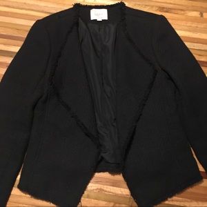 Loft open front blazer in black size 4
